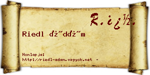 Riedl Ádám névjegykártya
